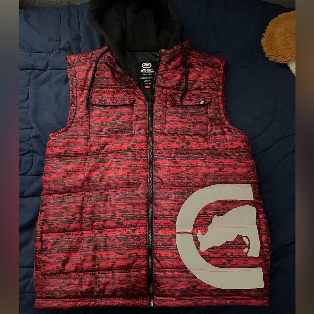 Ecko Unlimited Red and Black Vest with Logo